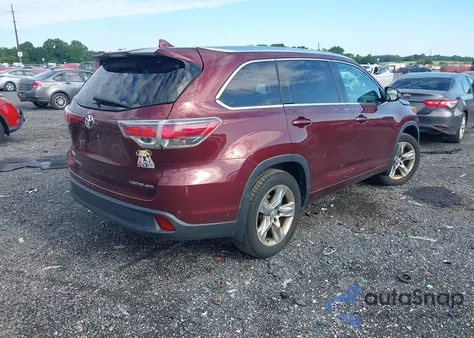 2014 Toyota Highlander Limited Platinum V6 z USA, uszkodzony, nr VIN 5TDDKRFH4ES050644